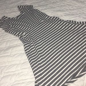 Grey-White Striped Short Dress/ Old Navy